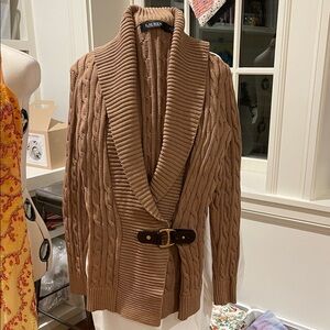 Ralph Lauren Camel Cable Knit Sweater